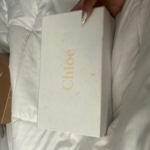 Chloe Woody flat slides